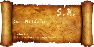 Suh Milán névjegykártya